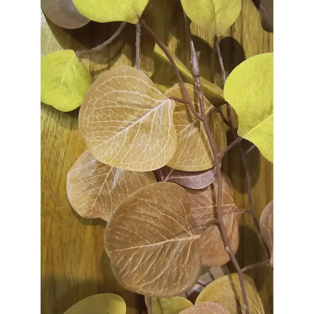 1015.  Six Strands of Leaf Garlands Rose Gold Mustard